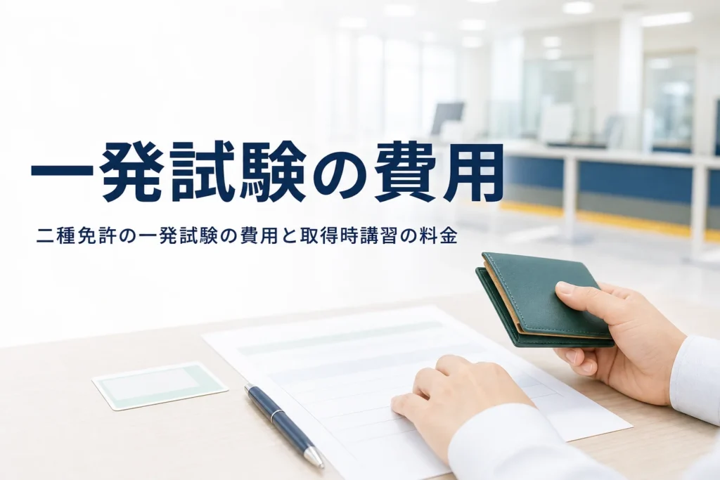 二種免許を試験場の一発試験で取る時の手数料と取得時講習の料金を紹介する記事のアイキャッチ