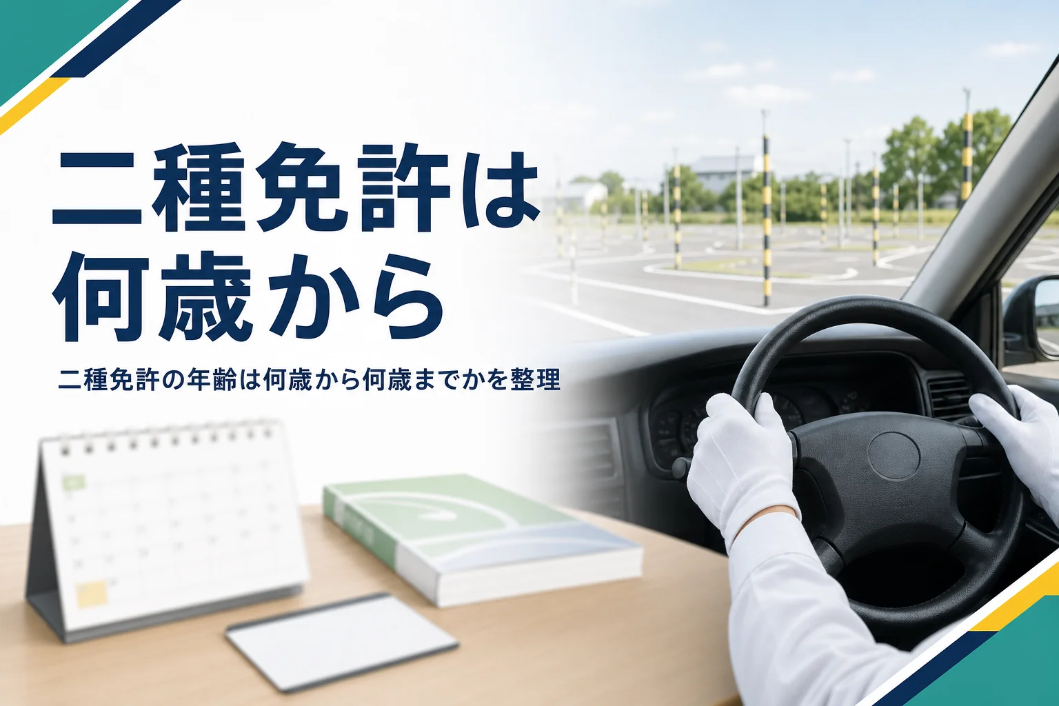 二種免許の年齢は何歳から何歳まで取れるかと、40代・50代・60代からの考え方を紹介する記事のアイキャッチ